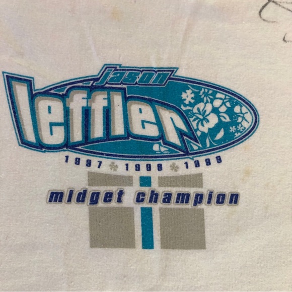 Vintage 2001 Signed Jeff Leffler 97,98,99 Midget Racing Champion T Shirt Womens - Picture 4 of 11